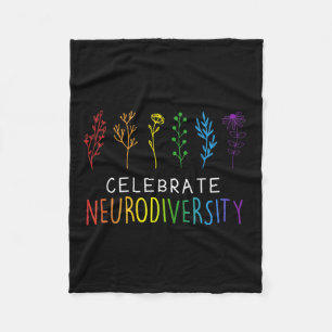 Neurodiversity Mental Health Autism Awareness 1 Fleece Blanket