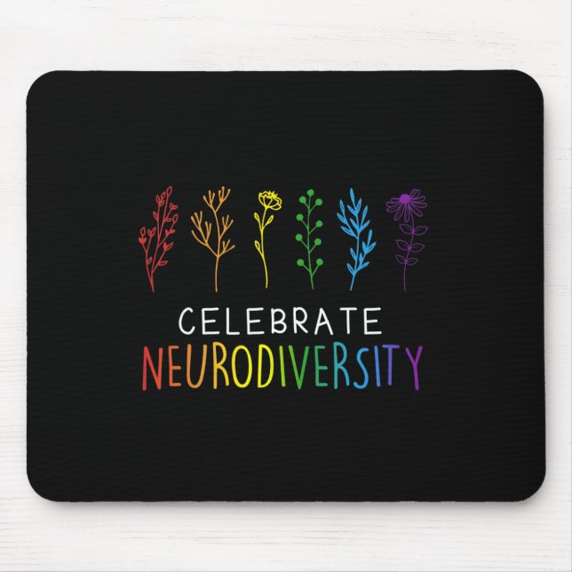 Neurodiversity Mental Health Autism Awareness 1  Mouse Mat (Front)