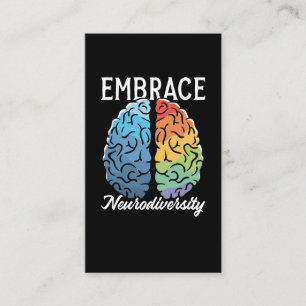 Neurodiversity Mental Health Awareness Colourful B Business Card