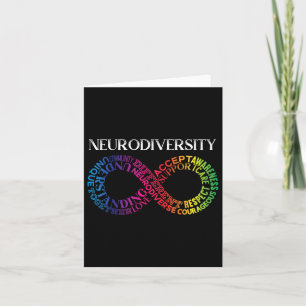 Neurodiversity Neurodivergent Rainbow Infinity Adh Card