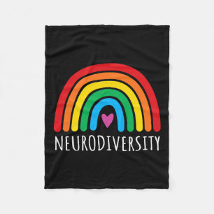 Neurodiversity Rainbow Autism Awareness Month Mens Fleece Blanket