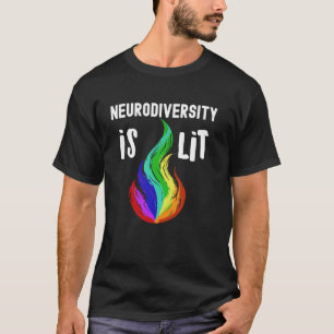 Neurodiversity Rainbow Tourettes ADHD Autism Aware T-Shirt