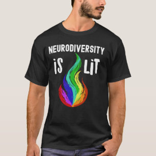 Neurodiversity Rainbow Tourettes ADHD Autism Aware T-Shirt