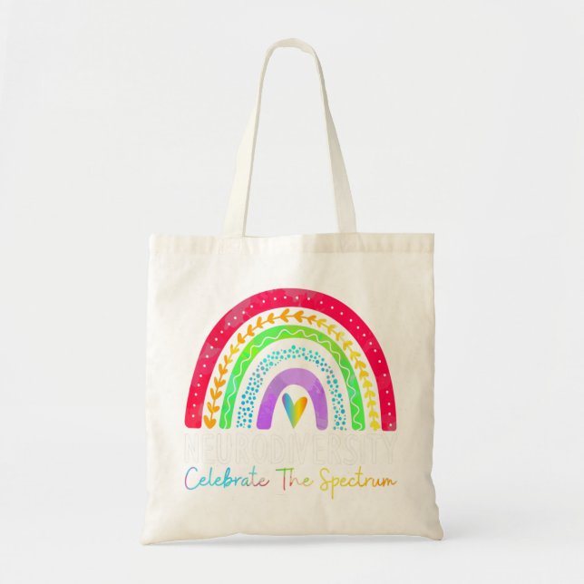 Neurodiversity Shirt Autism Spectrum ASD ADHD Rain Tote Bag (Front)