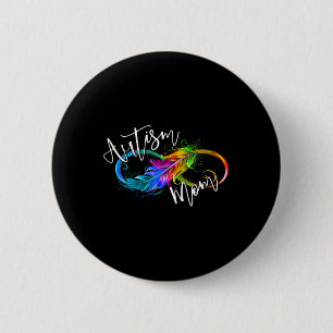 Neurodiversity Symbol Rainbow Infinity Autism Mum  6 Cm Round Badge