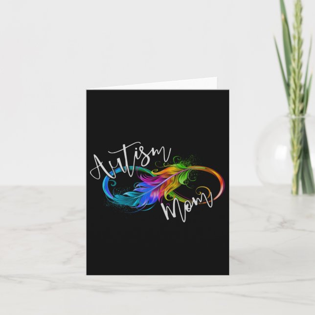 Neurodiversity Symbol Rainbow Infinity Autism Mum  Card (Front)