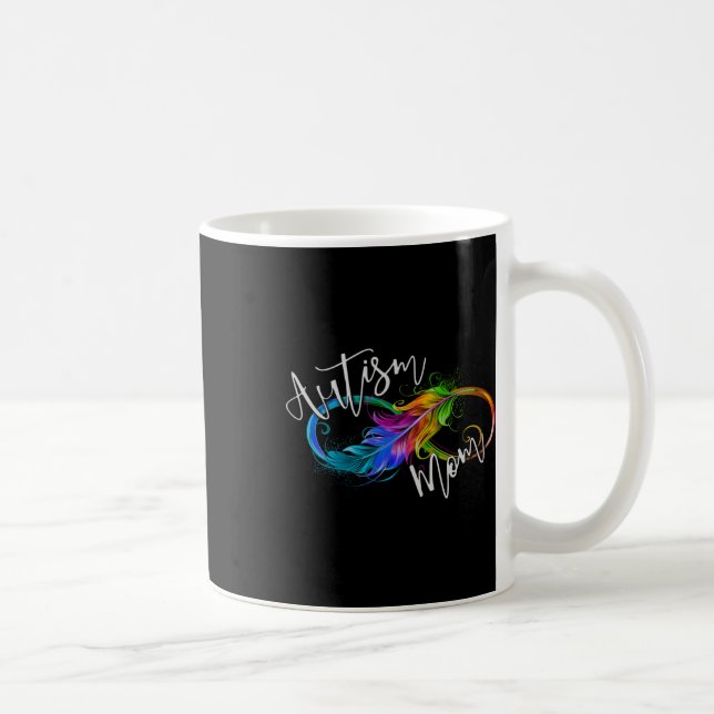 Neurodiversity Symbol Rainbow Infinity Autism Mum  Coffee Mug (Right)