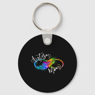 Neurodiversity Symbol Rainbow Infinity Autism Mum Key Ring