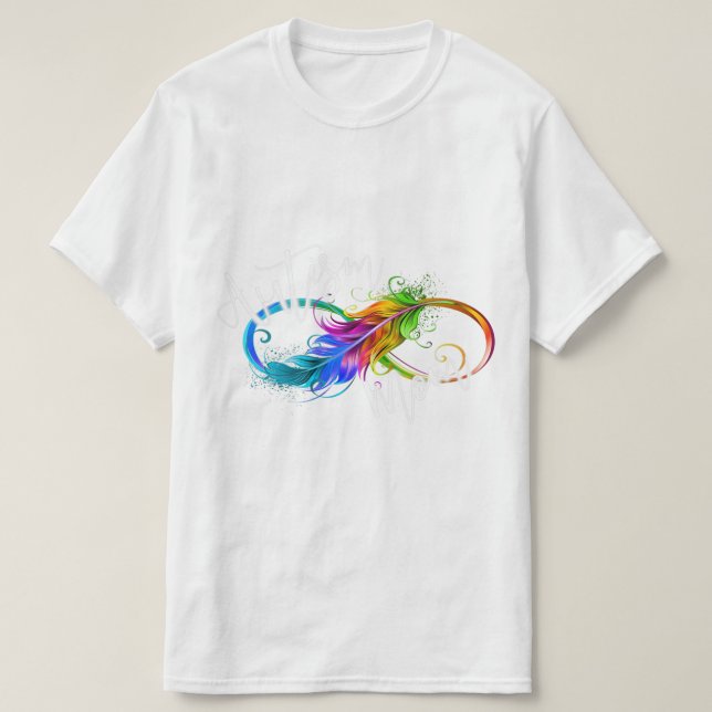 Neurodiversity Symbol Rainbow Infinity Autism Mum  T-Shirt (Design Front)