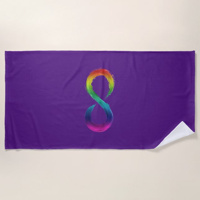 Neurodiversity towel (purple)- autism awareness (Front)