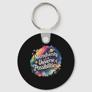 Neurodiversity Universe Of Possibilities Space Aut Key Ring
