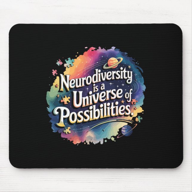 Neurodiversity Universe Of Possibilities Space Aut Mouse Mat (Front)