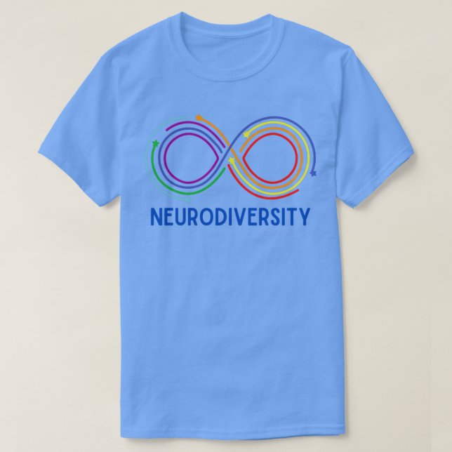 Neurodiversity Uranian Blue T-Shirt (Design Front)