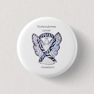 Neuroendocrine Cancer Awareness Ribbon Angel Pin