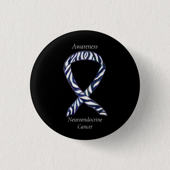 Neuroendocrine Cancer Awareness Ribbon Custom Pin Zazzle.co.uk