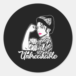 Neuroendocrine Carcinoid Cancer Unbreakable Ribbon Classic Round Sticker