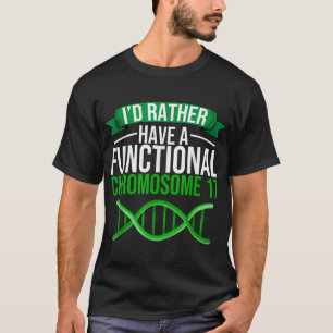 Neurofibromatosis Awareness Chromsome 17 Green Rib T-Shirt