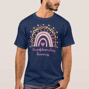 Neurofibromatosis Awareness Pink Heart Leopard Rai T-Shirt