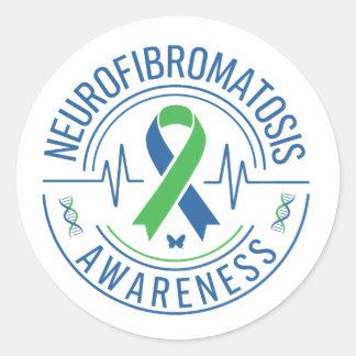 Neurofibromatosis Awareness | Support and Strength Classic Round Sticker