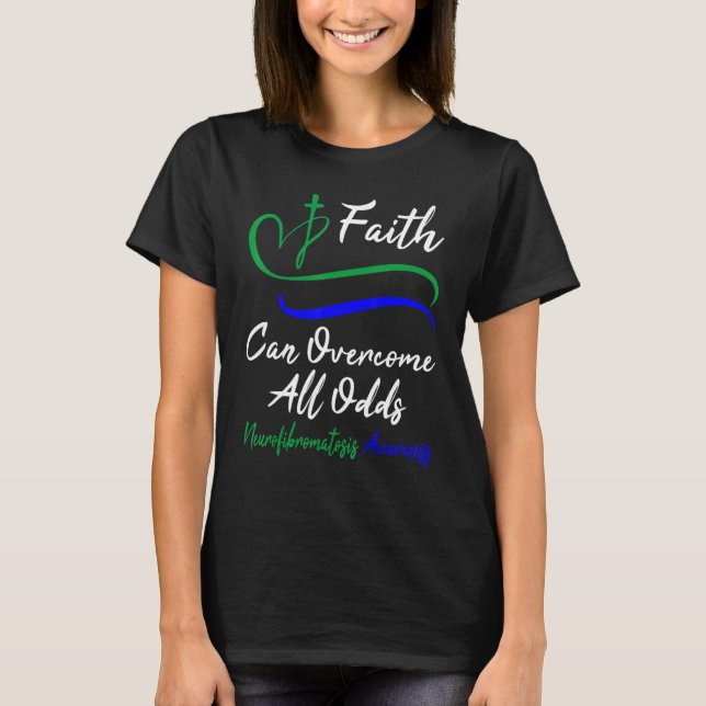 Neurofibromatosis Awareness Support Christian Cros T-Shirt (Front)