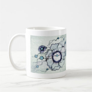 Neurographic Abstract Art Flower Ink Line Drawin Coffee Mug