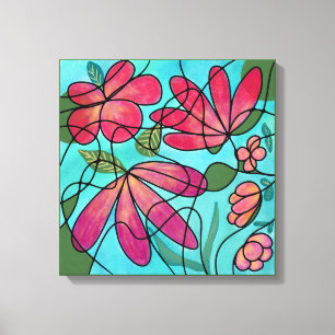 NEUROGRAPHIC SPRING FLOWERS WATERCOLORS CANVAS PRINT
