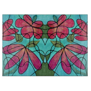 NEUROGRAPHIC SPRING FLOWERS WATERCOLORS CUTTING BOARD