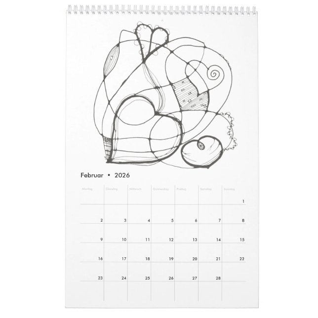 Neurography ART - 2022 Calendar (Feb 2026)