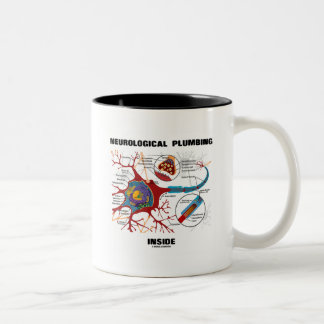 Neurological Plumbing Inside (Neuron / Synapse) Two-Tone Coffee Mug