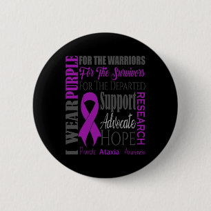 Neurological Sickness Awareness For Warriors Fight 6 Cm Round Badge
