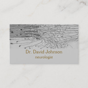 Neurologist Anatomy Nerve Drawing Grey Doctor Business Card