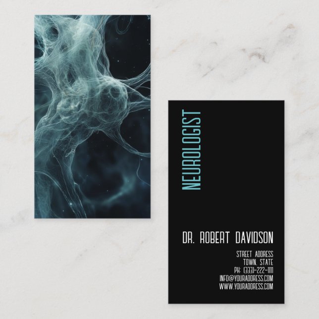 Neurologist Nerves Doctor Medical Modern Bold Business Card (Front/Back)