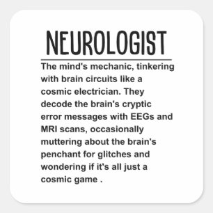 Neurologist square sticker