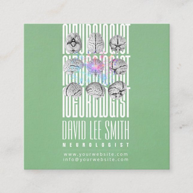 Neurologist Tipographyc business card (Front)