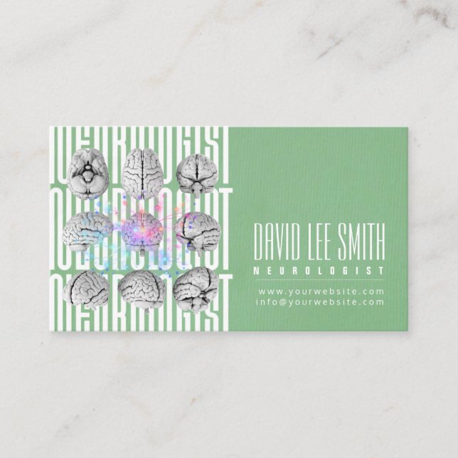 Neurologist Tipographyc business card (Front)