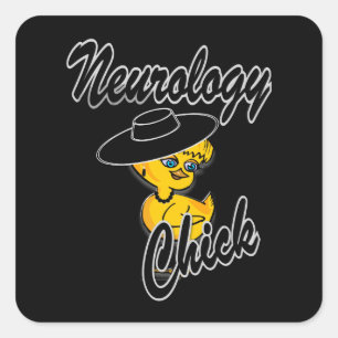 Neurology Chick #4 Square Sticker