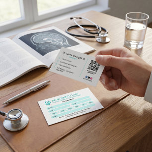 Neurology Clinic Business   Clean Appointment Card