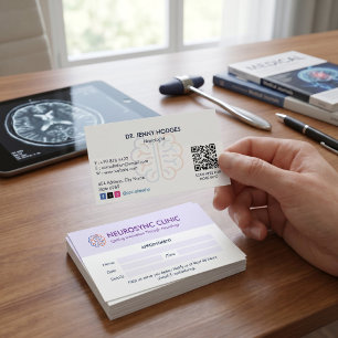 Neurology Clinic Business   Clean Appointment Card