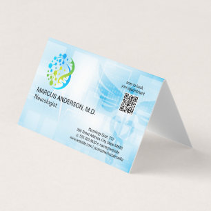 Neurology Logo   Medical Background Business Card