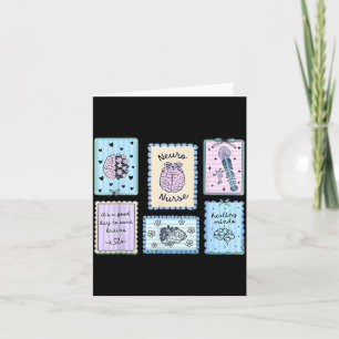 Neurology Neuro Nurse Stamp Work Neuro Icu Crew Card