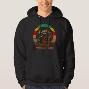 Neurology Nurse Afro African American Women Black Hoodie