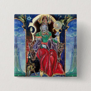 NEUROMANCER, blue red 15 Cm Square Badge