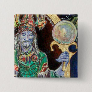 NEUROMANCER, blue red 15 Cm Square Badge