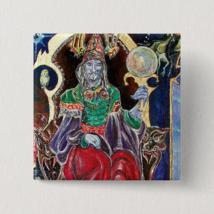 NEUROMANCER, blue red 15 Cm Square Badge