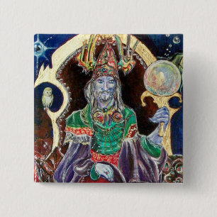 NEUROMANCER, blue red 15 Cm Square Badge