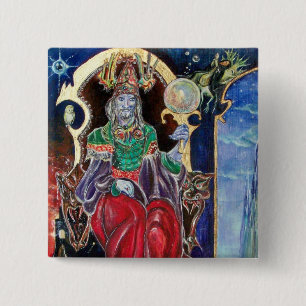 NEUROMANCER, blue red 15 Cm Square Badge