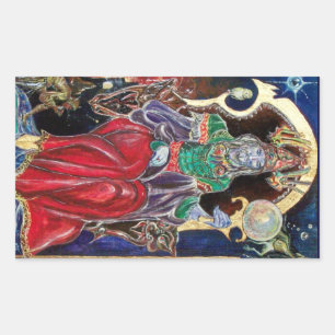 NEUROMANCER, blue red Rectangular Sticker