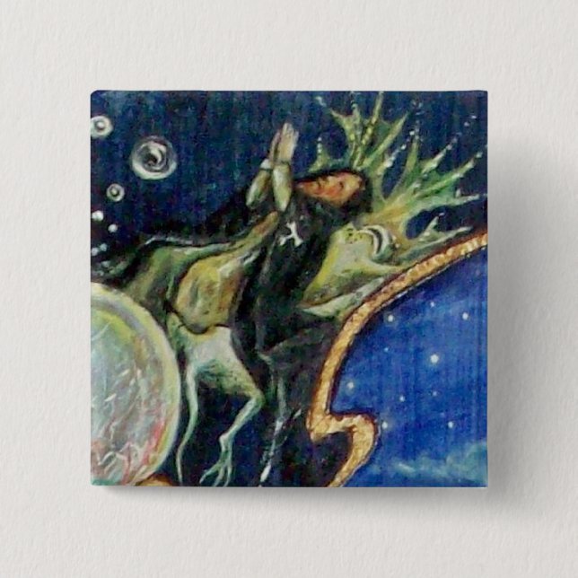 NEUROMANCER, Nagician King Detail 15 Cm Square Badge (Front)