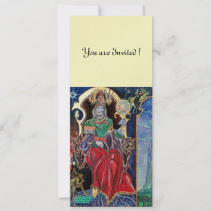 NEUROMANCER , red blue white, champagne metallic, Invitation