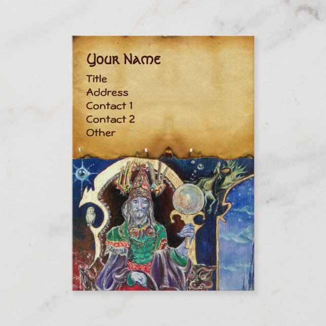 NEUROMANCER white  pearl paper parchment Business Card (Front)